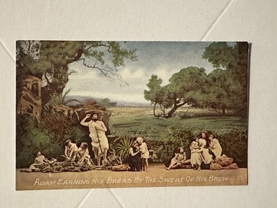 Postcard Adam Earning His Bread Divided Back Unposted (24C5)