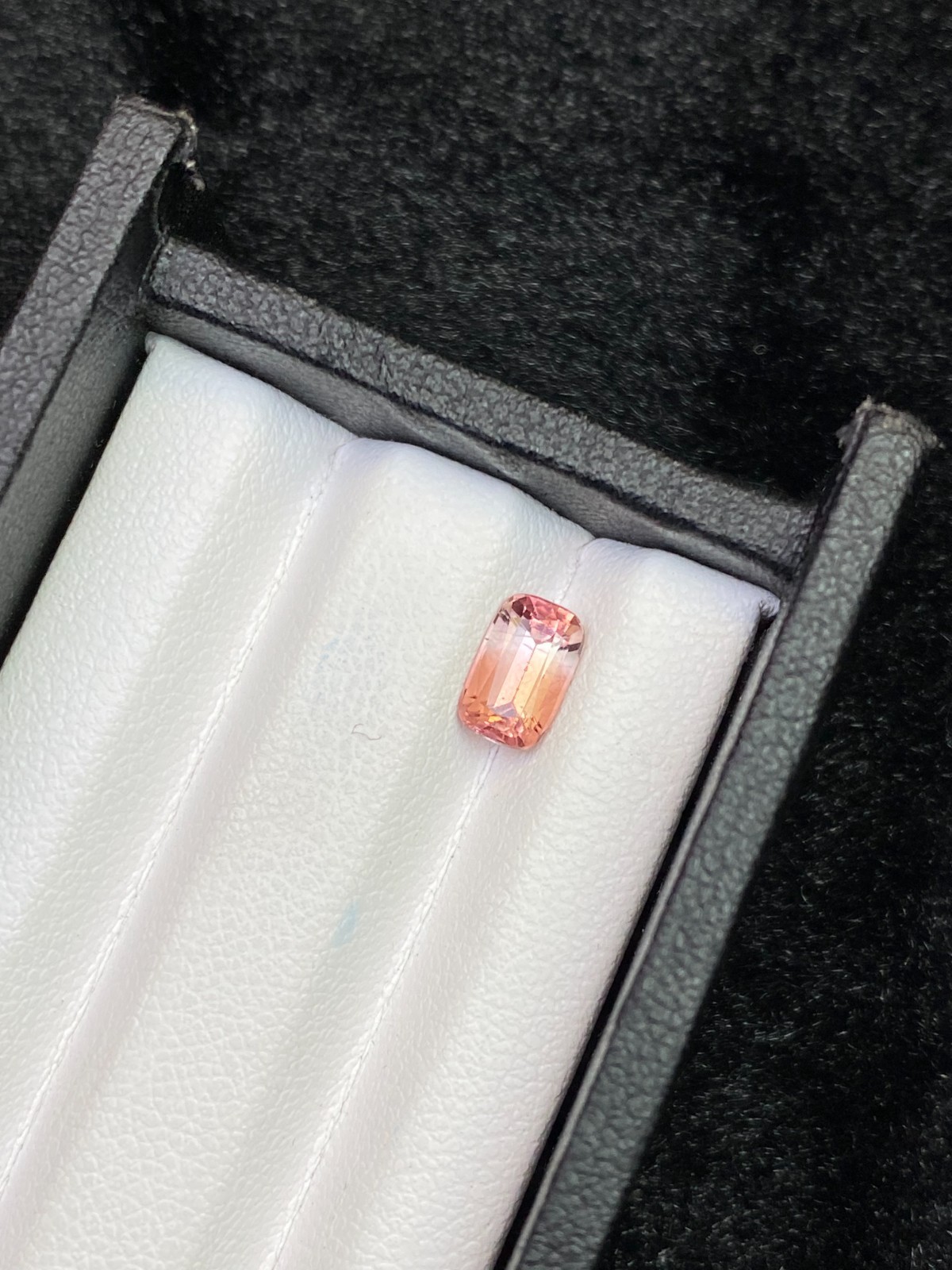 1.20ct Natural Peach Pink Tourmaline | Cushion Cut | Loose Faceted Gemstone