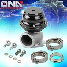 44MM TURBOCHARGER EXHAUST MANIFOLD TURBO BOOST BLACK V-BAND CLAMP WASTEGATE KIT