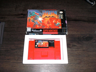 Doom Original Super Nintendo SNES NEAR Complete In Box CIB No Manual TESTED