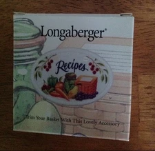 Longaberger Recipes Tie-On