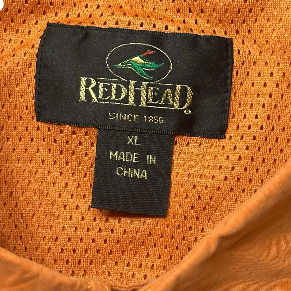 Camisa RedHead Botón Frontal Para Hombre XL Naranja Utilidad Pesca Nylon Algodón Bolsillos Foto 4 de 4