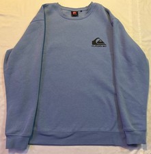 Vintage Style 90s Y2K surf light blue Quicksilver Sweatshirt Size L Quiksilver