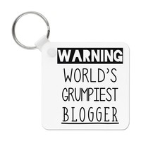 Warning World's Grumpiest Blogger SchlüSselanhäNger Lustig Best Familienfotos,