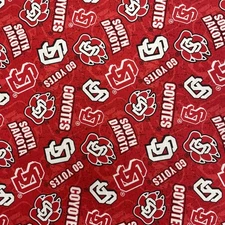 100% Cotton University Of South Dakota (USD) Coyotes Fabric