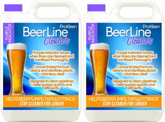 Purple Beer Line Cleaner Sanitise Pipe Pump Wash Cleaning Pub Bar Lines 2 x 5L