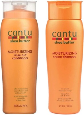 Cantu Shea Butter Moisturizing Cream Shampoo & Rinse Out Conditioner 400 ml