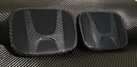 FIBRA DE CARBONO HONDA EMBLEMA INSIGNIA ACUERDO CIVIC TYPER Foto 2 de 4