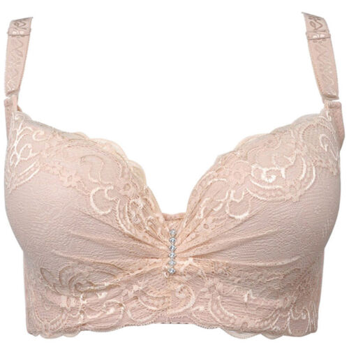 Womens Plunge Bra 34-46 C D DD E Cup Push Up Bras Large Bust Underwear Bralette - Picture 10 of 30