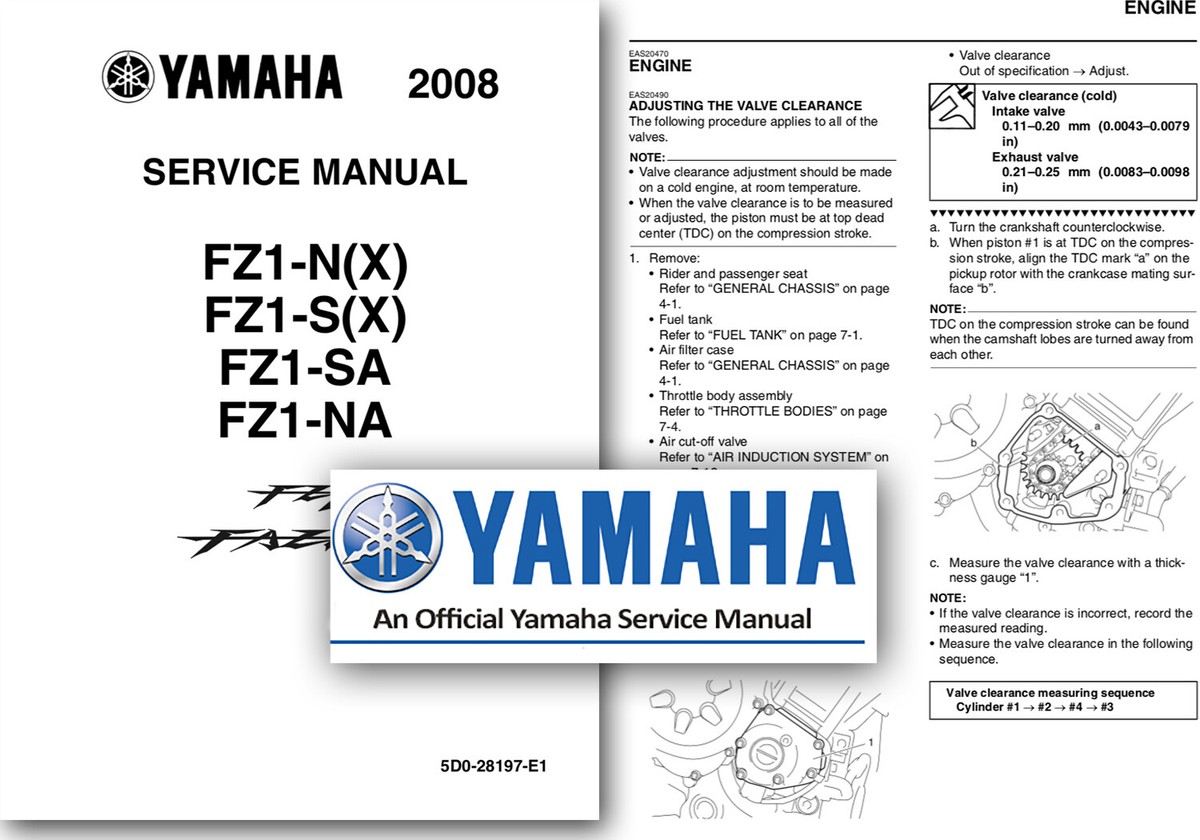 Yamaha FZ1 Fazer Service Manual 2008 2009 FZ1-N FZ1-S SA Workshop