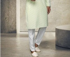 Mens Wedding party  Eid Kurta Trouser Kameez Banarsi Hand Embroidery KURTA only