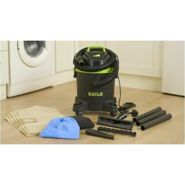 Guild 16 Litre Wet and Dry Vacuum Cleaner 1300W Black With Tools eBay