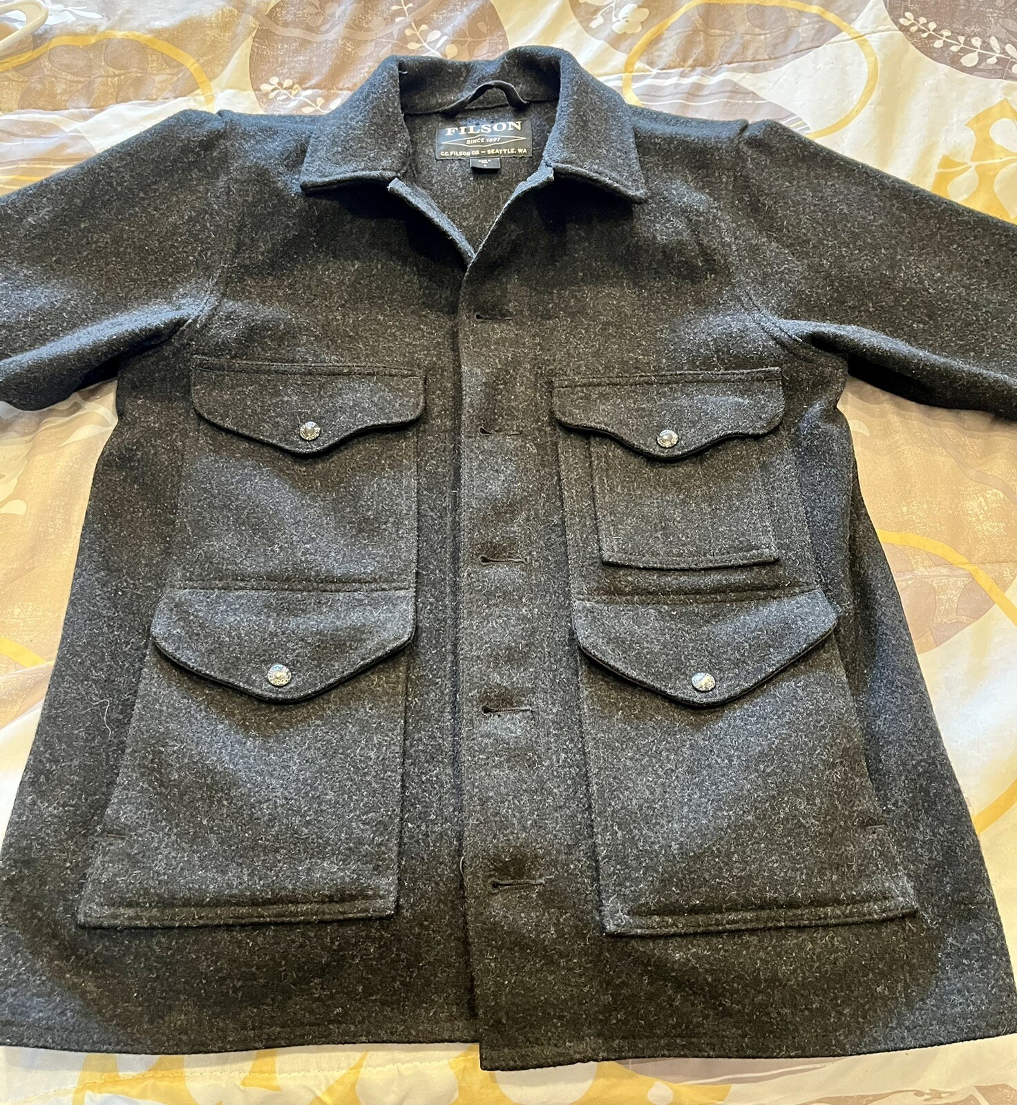 Filson Wool Mackinaw Cruiser Jacket Charcoal USA Small – ASA College:  Florida