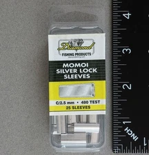 Diamond Fishing MOMOI Silver Lock Sleeves Crimps Size C 2.5mm 480lb Test 90254