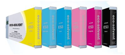 6 x Tinte für Mimaki JV33 JV34 JV150 JV300 SS21 - Solvent 440ml Ink Cartridges