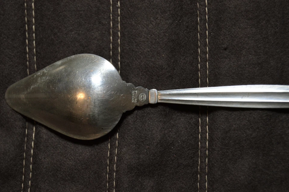 Georg Jensen Cuchara Fruta Plata Esterlina Patrón Bellota (Moderna Mediados de Siglo) Foto 2 de 4