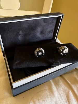 Porsche Design P3400 Cufflinks - Titanium & Onyx | eBay