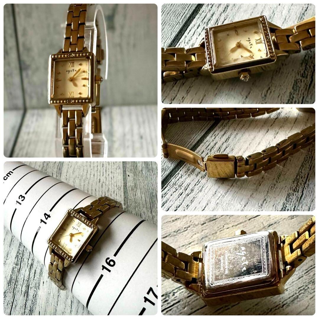 agete Square Watch Gold Used From Japan Check description | eBay