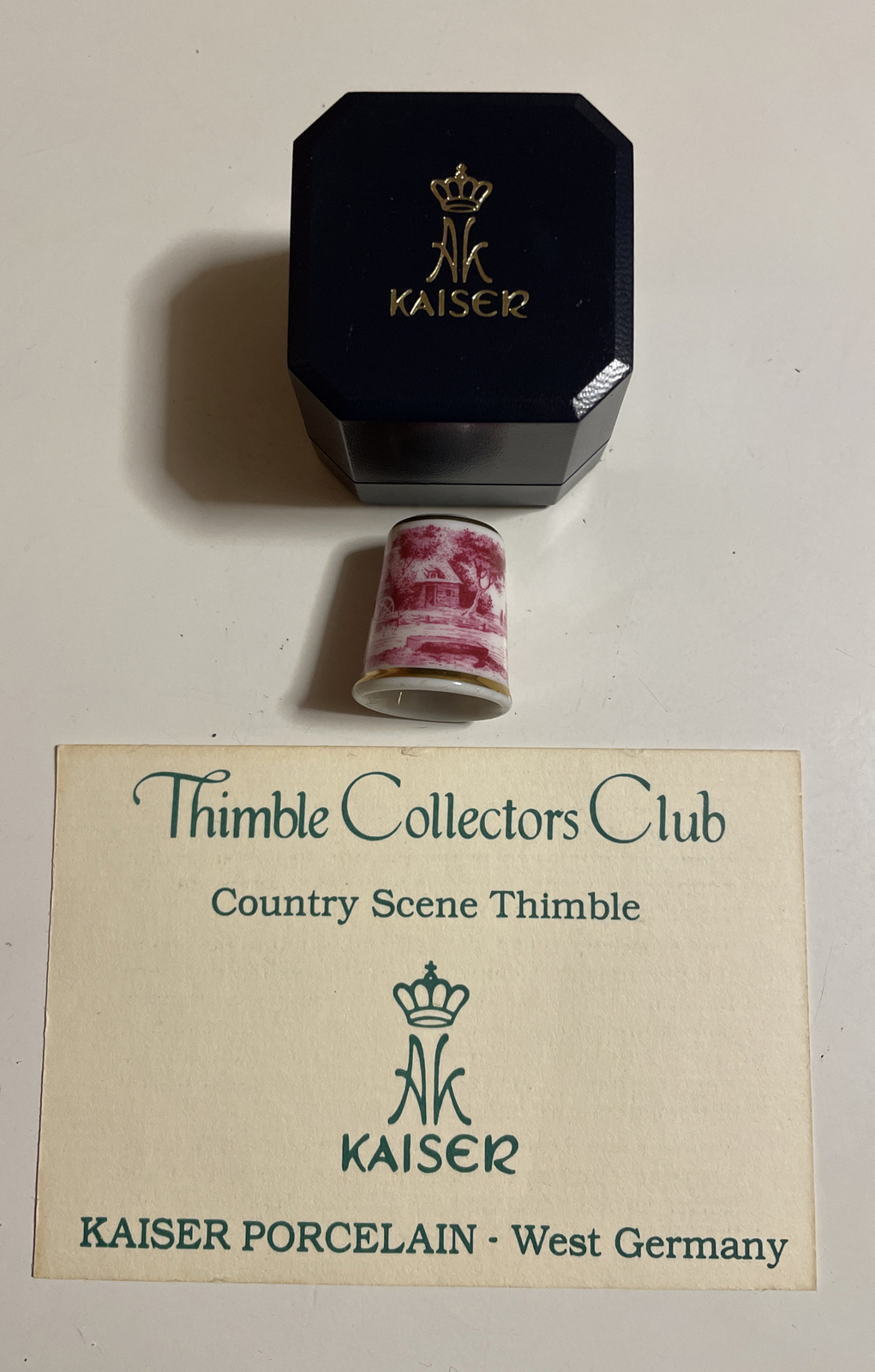 Lot of 7 Thimble Collectors Club China Thimbles with Boxes and
