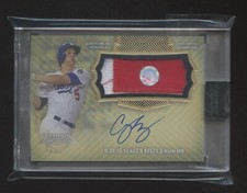 COREY SEAGER 2017 TOPPS DYNASTY AUTOGRAPH GU JUMBO PATCH #ED 4/5 DODGERS Texas