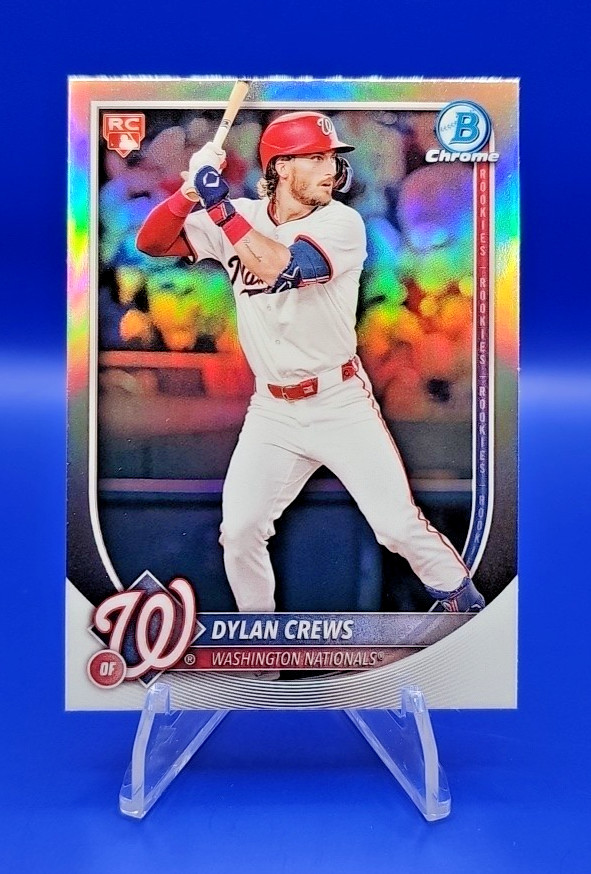 2025 Bowman Chrome Dylan Crews RC #42 Red Logo Rookie Redemption - Nationals