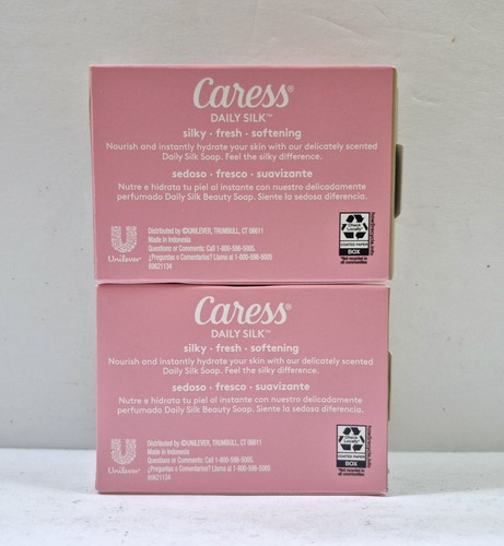 Lot of 2 Caress Daily Silk Beauty Bars 3.15oz White Peach & Orange Blossom Soap - Picture 2 of 2