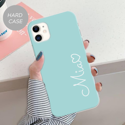 Personalisierte Handyhülle Pastell Name Hardcover für iPhone 11 12 13 Pro 7 8 Xr Se