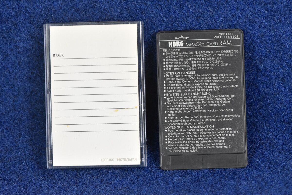KORG MCR-03 256 Kbits RAM Memory Card In Excellent working KORG MCR-03 256 Kbits RAM Memory Card In Excellent working