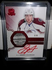 2016-17 UPPER DECK THE CUP A J GREER ROOKIE TAG AUTOGRAPH RED 5/8