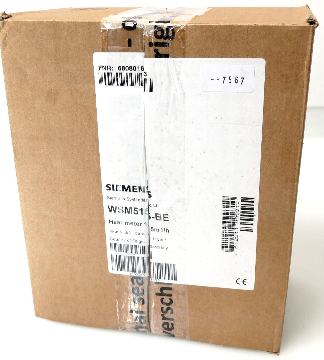 Siemens WSM 515-BE Ultrasonic Heat Meter 1.5 m³/h S55561-F195 | WSM515-BE