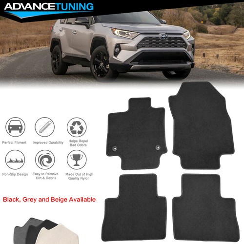 Fits 1924 Toyota RAV4 Nylon Car Floor Mats Carpets Front & Rear 4PC Set Black eBay