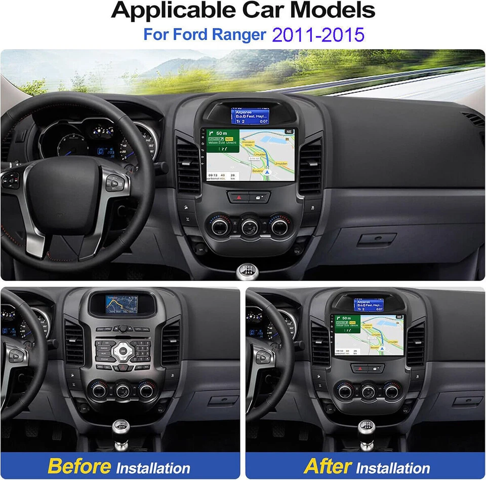 For Ford Ranger 2012-2015 CarPlay Android 13 Head Unit Car Stereo Radio GPS NAVI - image 4 of 4