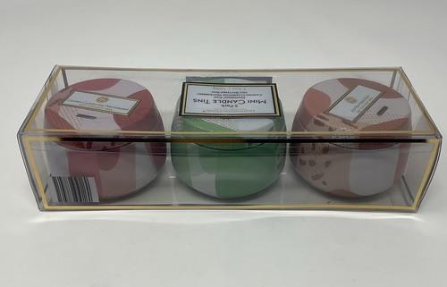 Huntington Home 3 Pack Mini Candle Tins Soy Coconut Wax Holiday Gift NIP - Picture 4 of 12