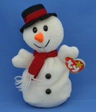 Snowball TY Beanie Baby Snowman Winter Holiday MWMT PVC Fareham December 22 1996