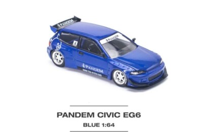 Pop Race 1:64 Honda Civic (EG6) Pandem Hatchback Blue Diecast