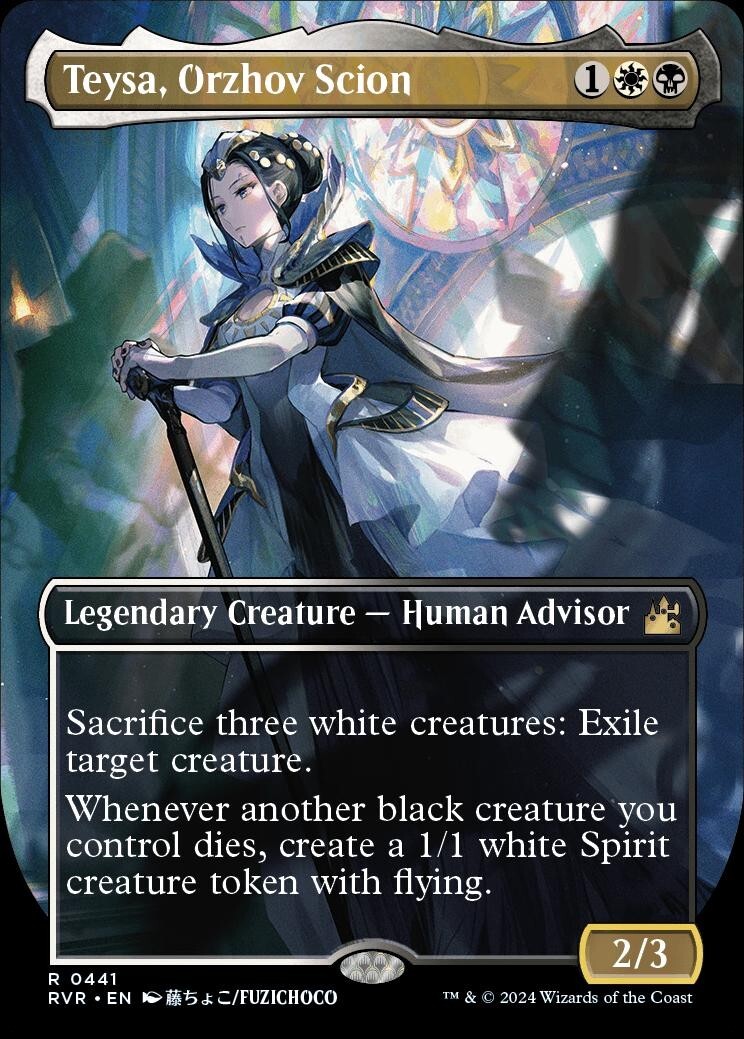 mtg best orzhov cards 1x Teysa, Orzhov Scion - ANIME BORDERLESS - Ravnica Remastered - Ships  01/16 MTG