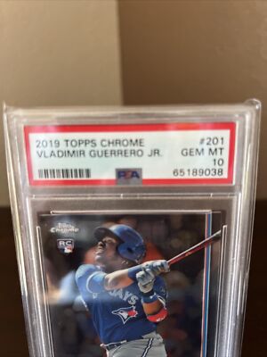 VLADIMIR GUERRERO JR 2019 TOPPS CHROME #201 RC ROOKIE BLUE JAYS