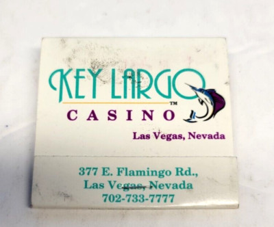 OBSOLETE KEY LARGO CASINO QUALITY INN LAS VEGAS MATCHBOOK FULL UNSTRUCK - U