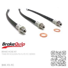 BRAKEQUIP BRAKE HOSE KIT [1948-59 HOLDEN FX-FJ-FE-FC UTE/VAN/SEDAN/WAGON] 