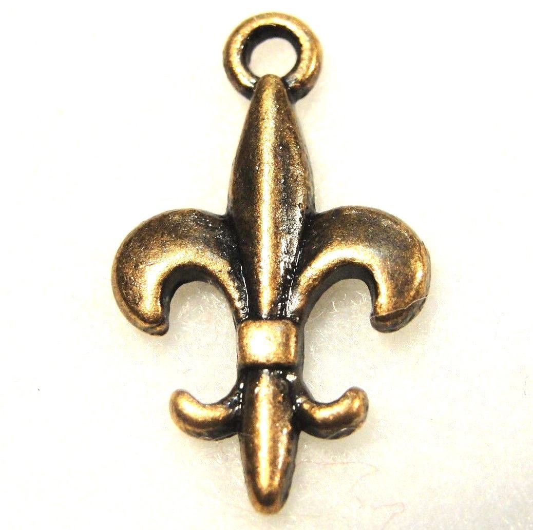 WHOLESALE Tibetan Antique Copper Fleur de Lis Charms