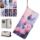 Butterfly Flower Wallet Phone Case For Samsung S25 S24 S23 S22 S21 S20 Note 20