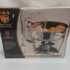 philippe Richard 4 qt chafing dish stainless steel 8 piece