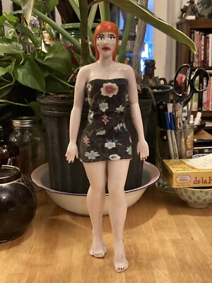 Redhead Voluptuous Amazon Woman Folk Art Doll Sculpture Statue MUST SEE !