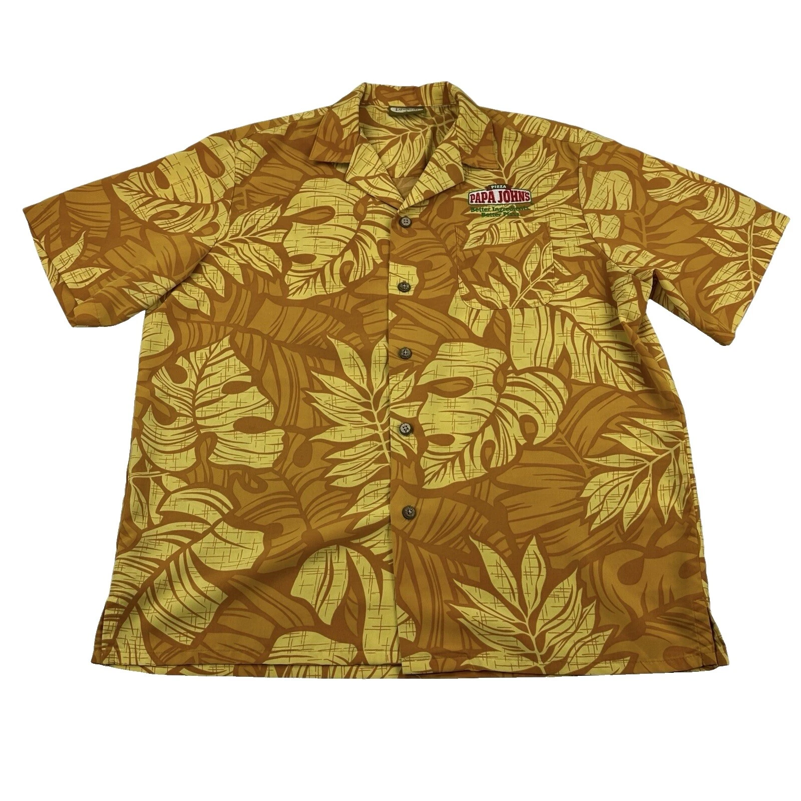 Edwards Poliéster Floral Casual Camisas de botões para Homens