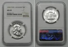 1959 Franklin Half Dollar 50c, NGC MS63, Type 2 Reverse  #4122