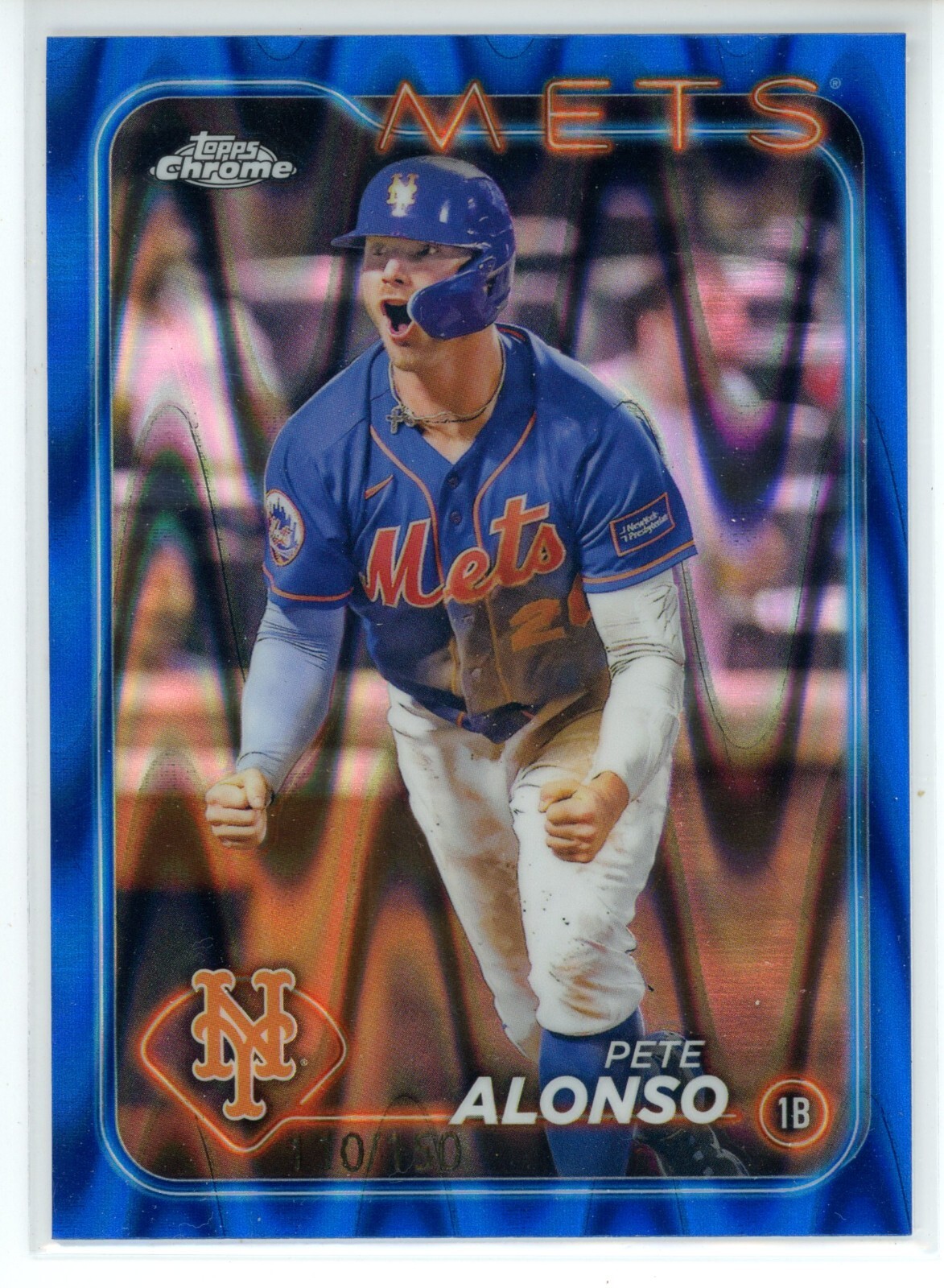 PETE ALONSO 2024 TOPPS CHROME BLUE RAYWAVE #269 (110/150)