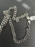 Men's Stainless Steel Curb Link Chain Necklace, 24 Inch