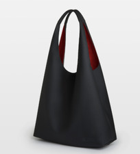 KEEP PURSUING AVA SHOPPING TOTE BAG Black/Red Large Tote