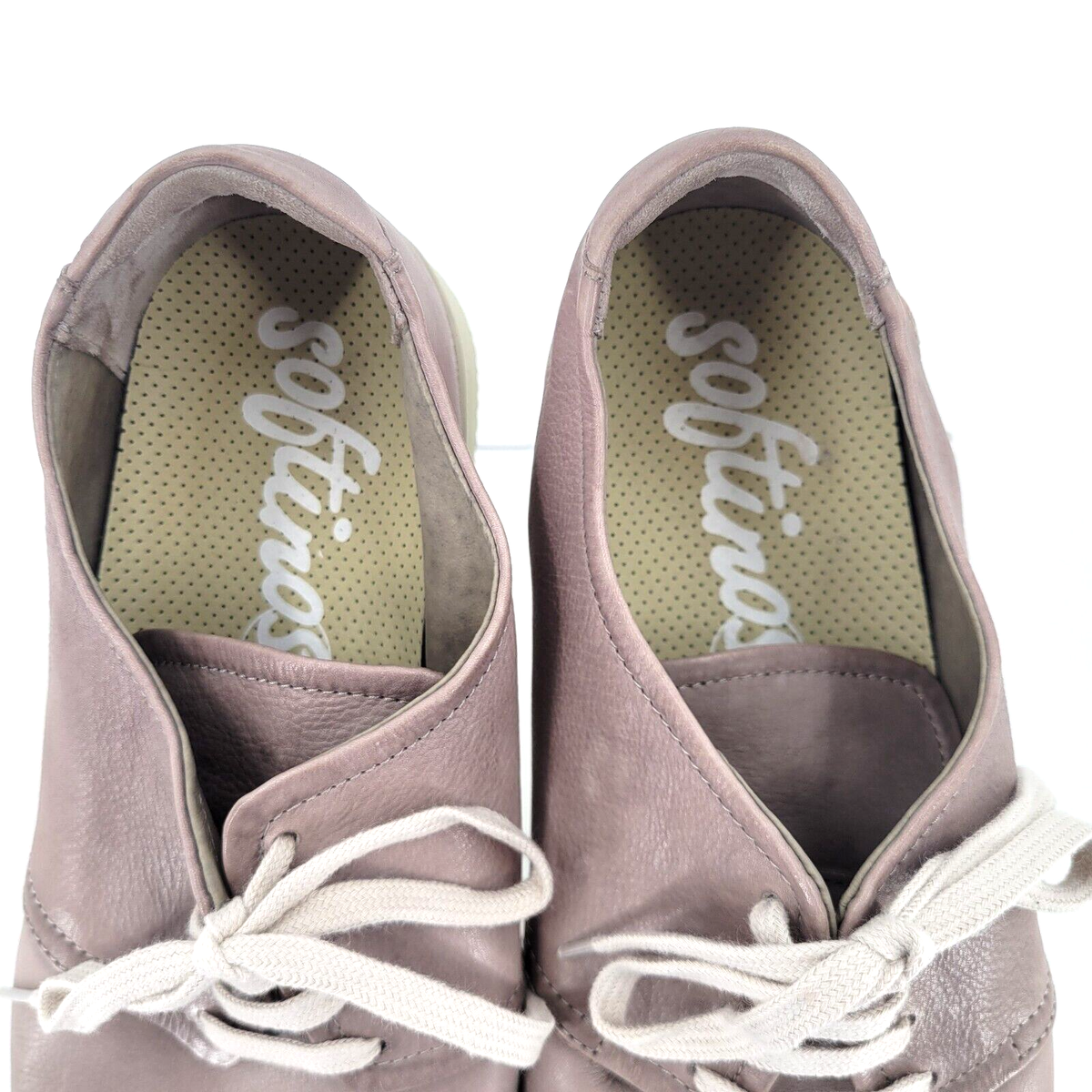 Softinos Shoes Mens Sz 9 Brown Leather Sneaker Retro Academia Supple Fly London Softinos By Fly London Washed Taupe Leather Fashion Sneakers  main image 2