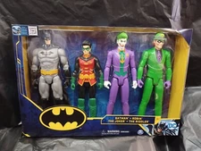 SpinMaster DC Action Figures 4 Pieces Set Batman Robin The Joker The Riddler New